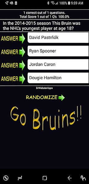 Trivia & Schedule Bruins Fans