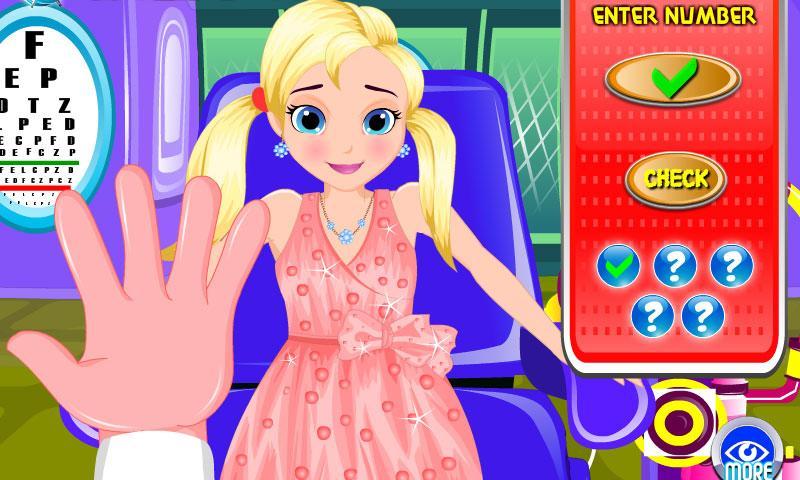 Cute Lisa at the Eye Clinic