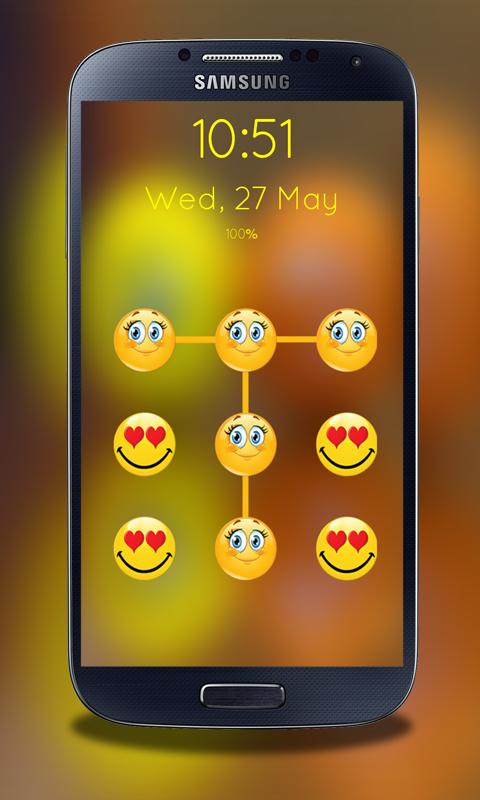 Smiley Pattern Screen Lock