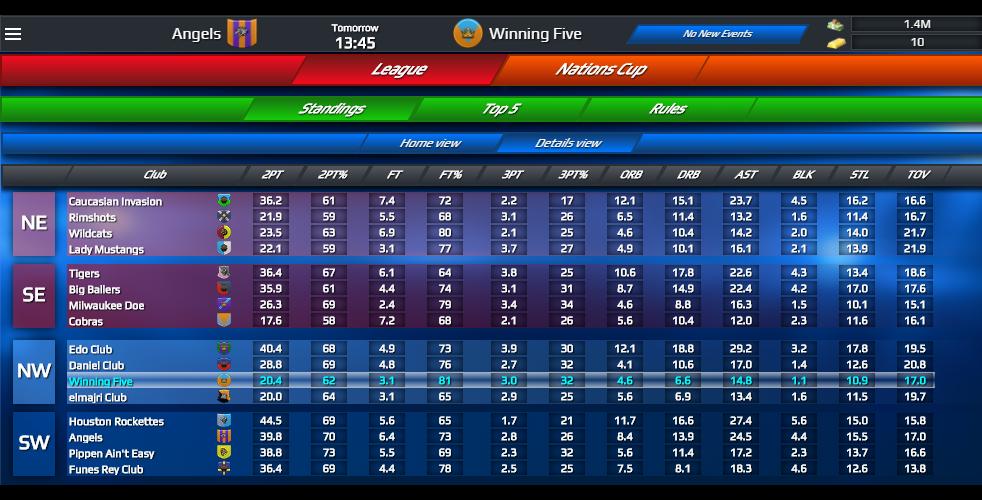 WinningFive Basketball Manager