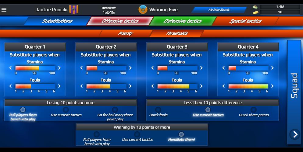 WinningFive Basketball Manager