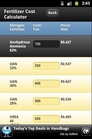 Fertilizer Cost Calculator