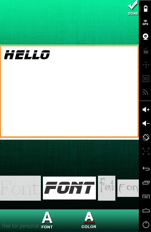 Write on picture caption