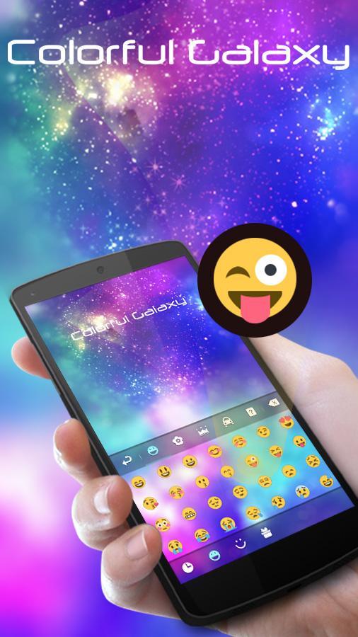 Colorful Galaxy Keyboard Theme