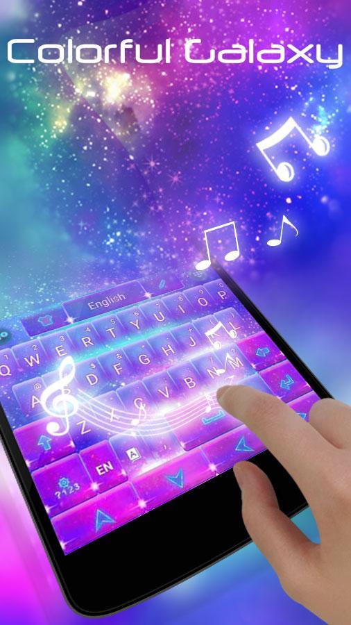 Colorful Galaxy Keyboard Theme