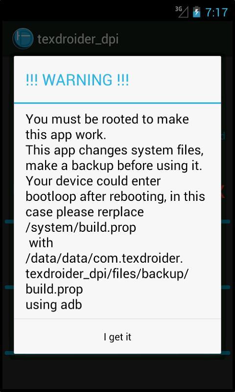 Texdroider DPI