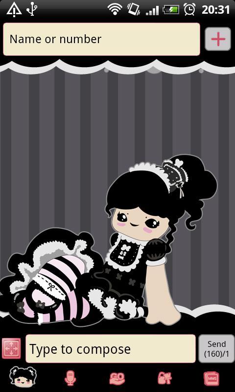 GO SMS Pro Gothic Lolita Theme