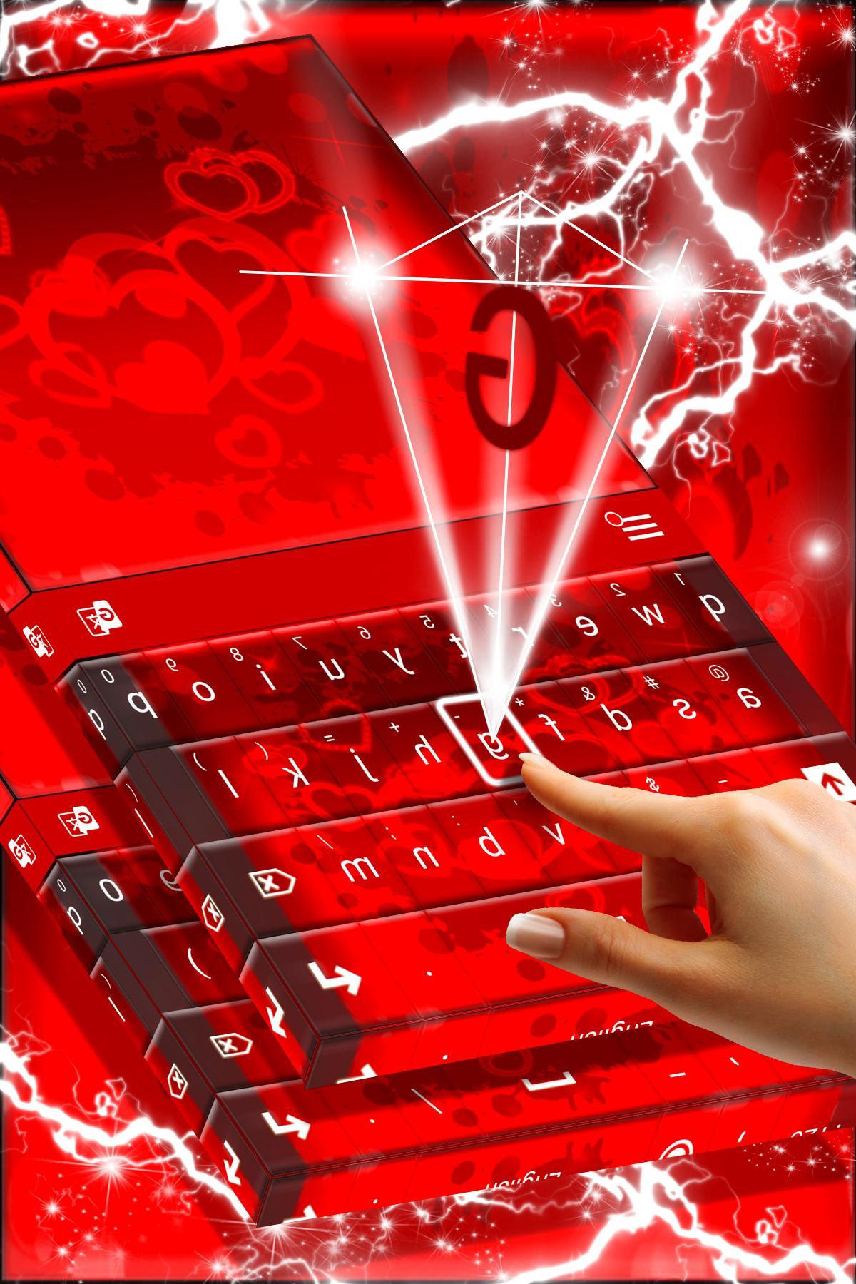 Stylish Red Love Keyboard
