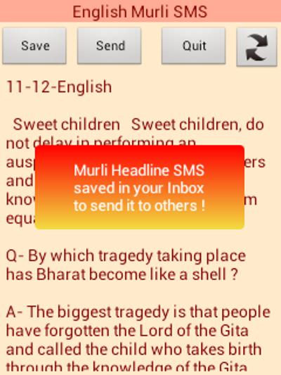 English Murli SMS