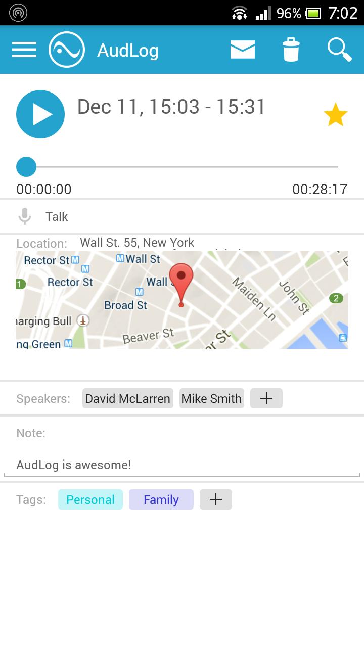 AudLog - Auto Voice Recorder