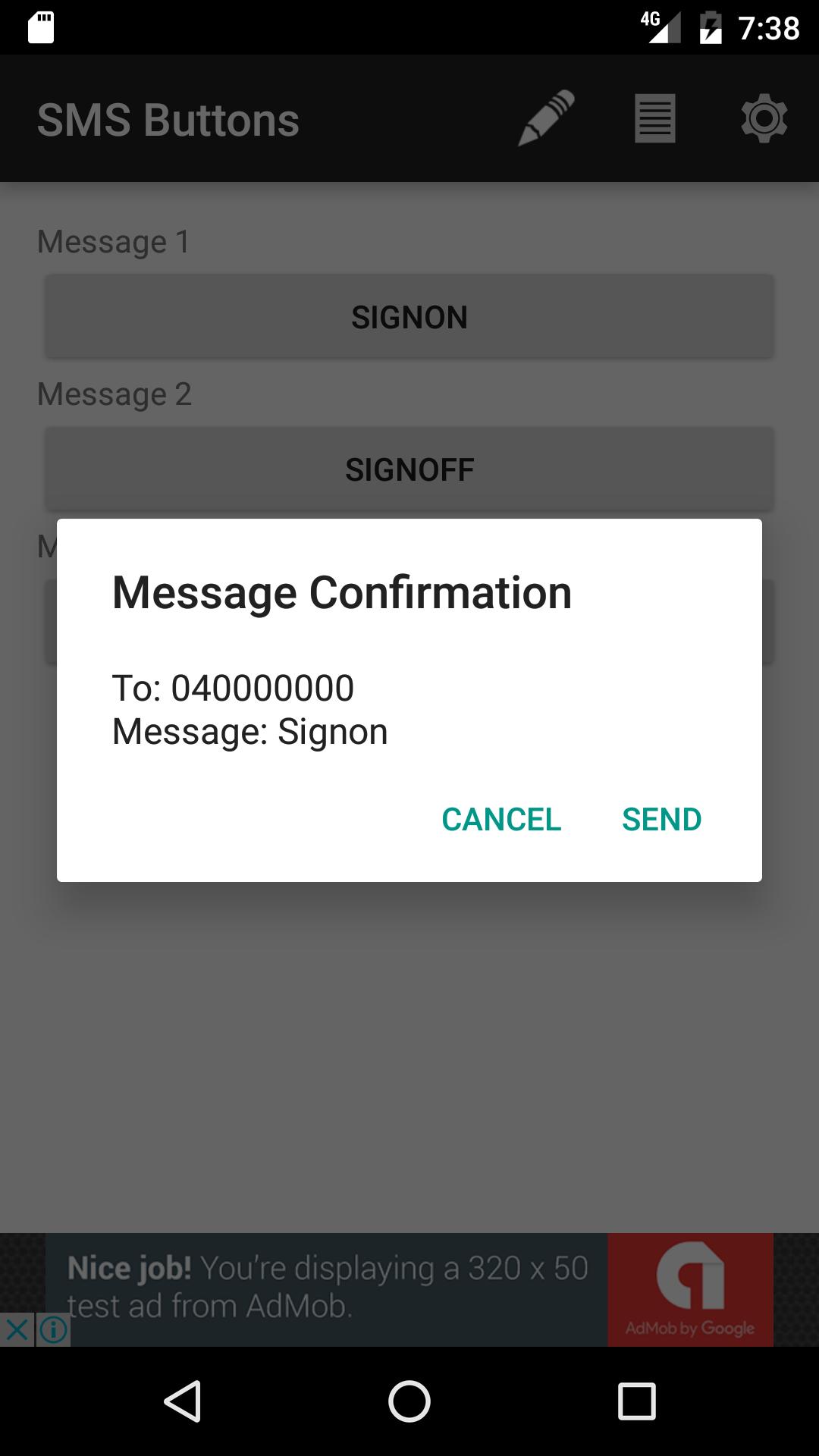 SMS Buttons - Auto Templates