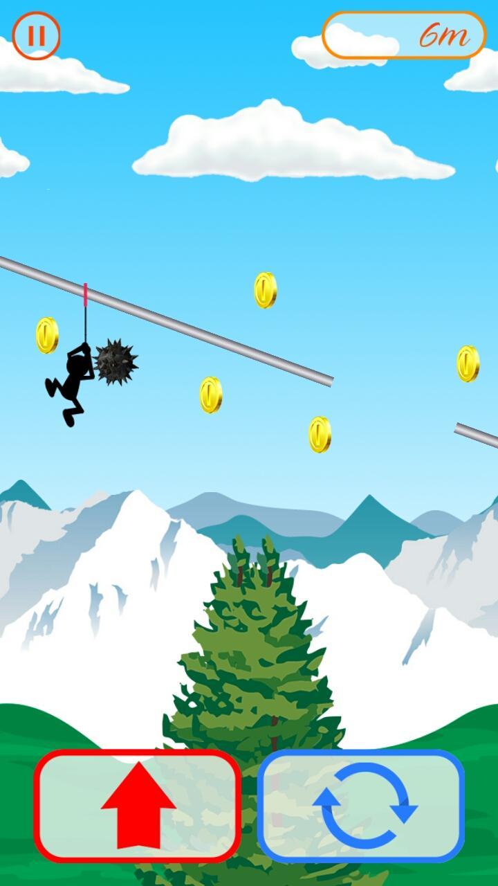 Shadow Stick Man Zipline