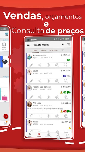 Pedidos, Estoque e Financeiro