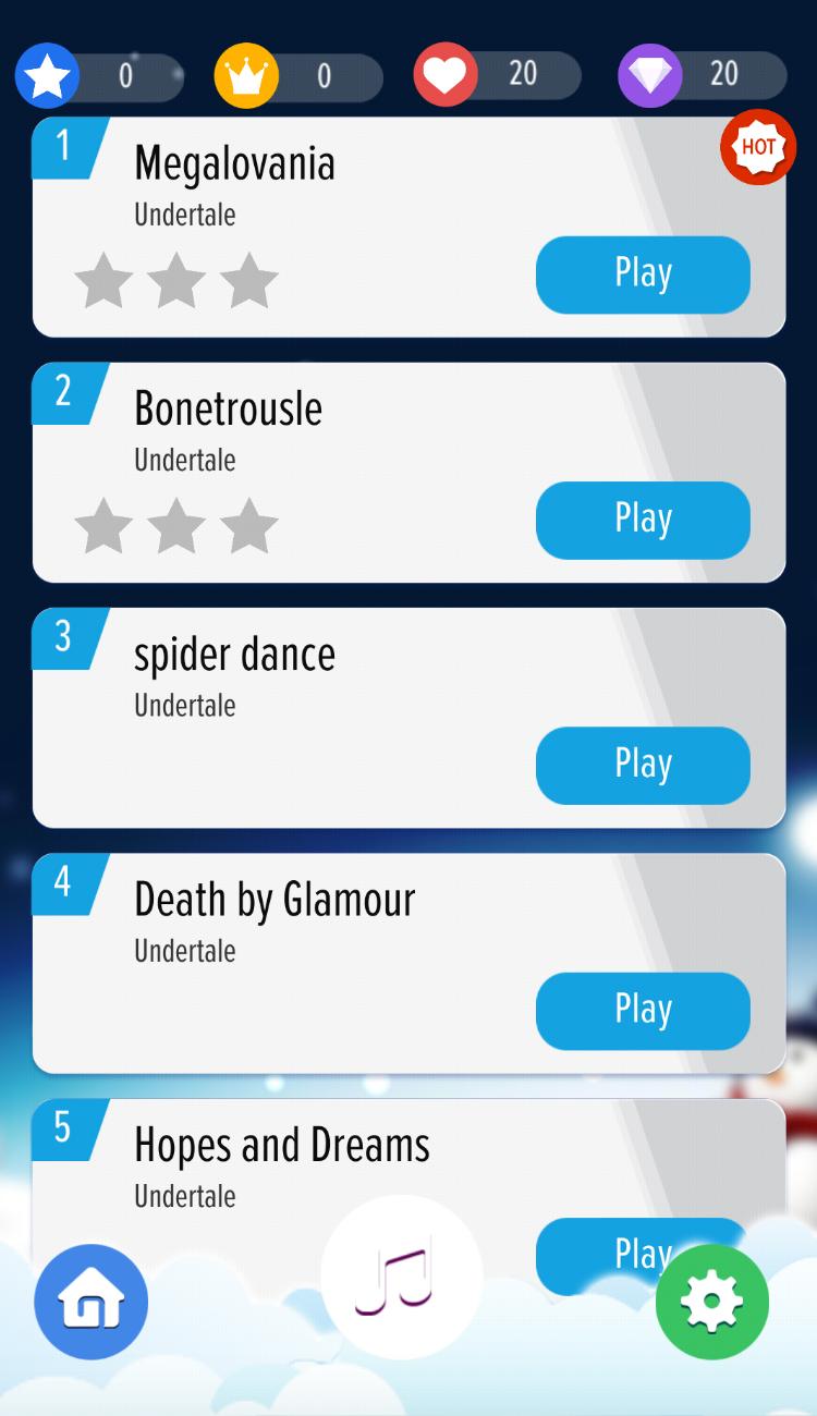 Undertale Piano Magic Tiles