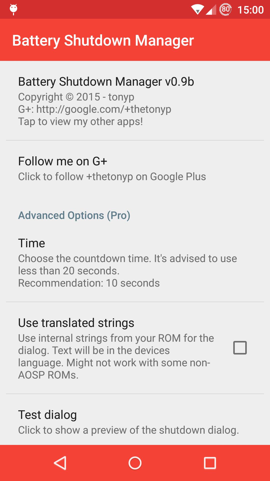 Battery Shutdown Manager