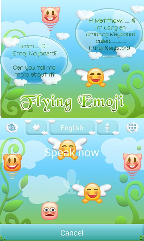 Flying Emoji GO Keyboard Theme