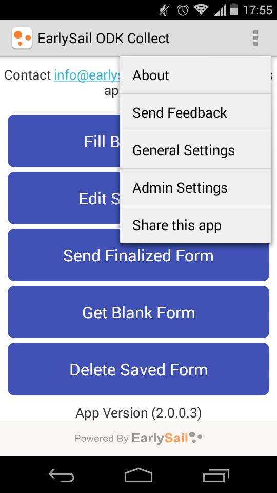 EarlySail ODK Collect