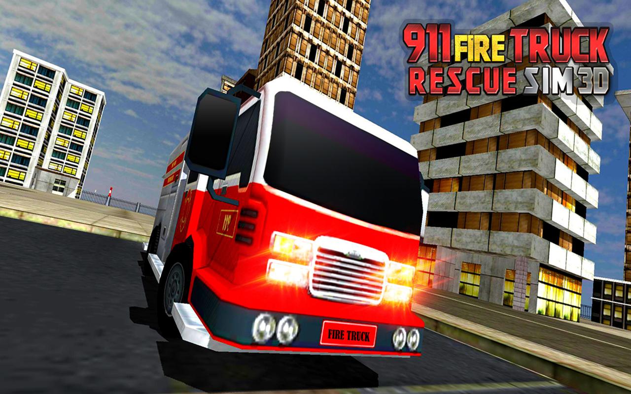 911 Fire Truck Rescue Sim 3D