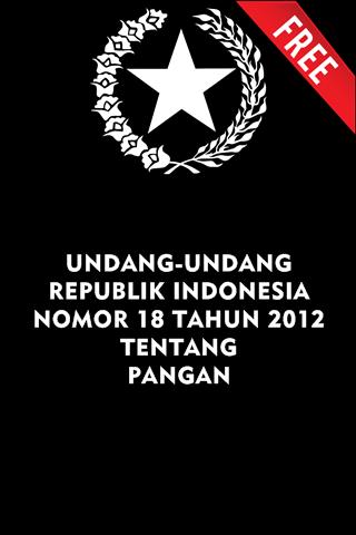 UU PANGAN NO. 18 TAHUN 2012
