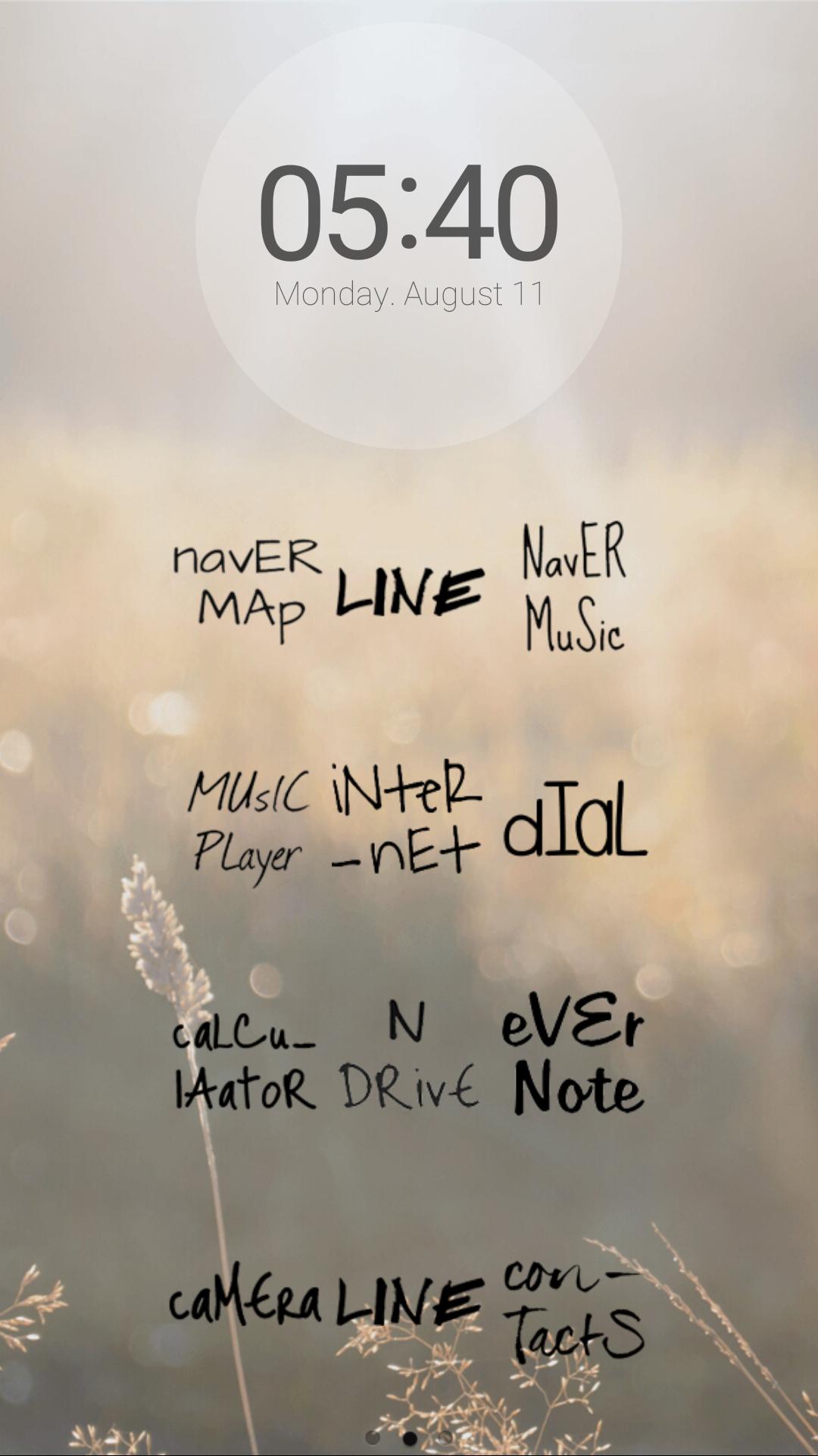 Letter LINE Launcher theme