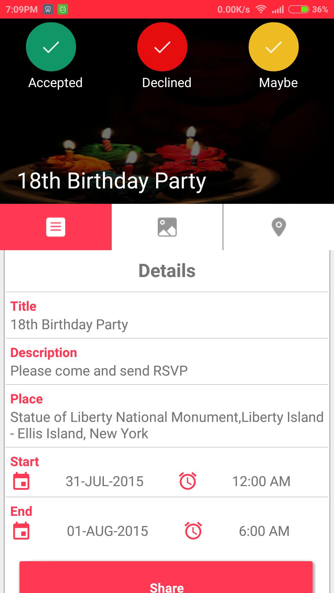 Birthday Invite Card With RSVP