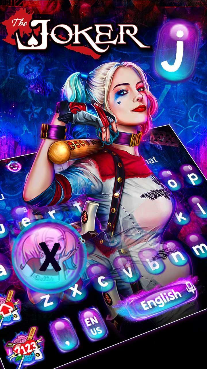 Animated Evil Girl Keyboard Theme