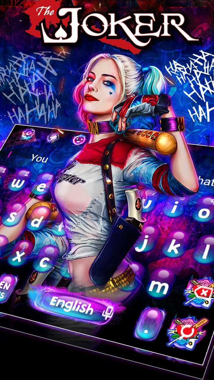 Animated Evil Girl Keyboard Theme