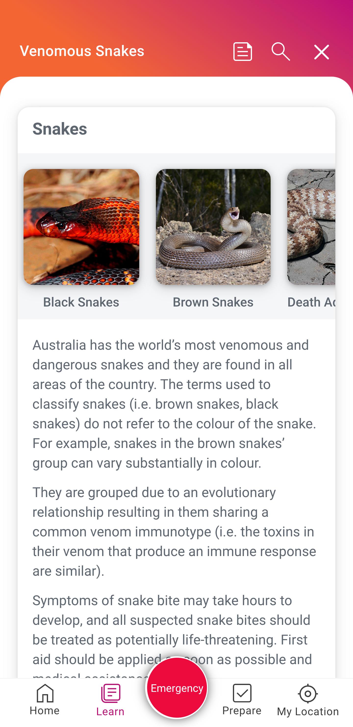 Australian Bites and Stings