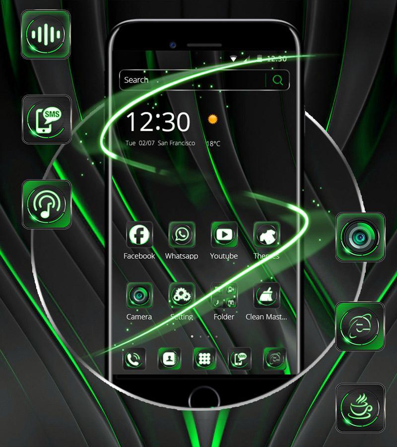 Cool Black Green Theme