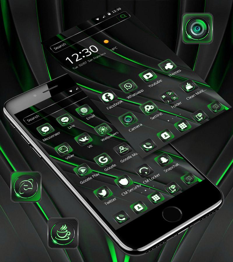 Cool Black Green Theme