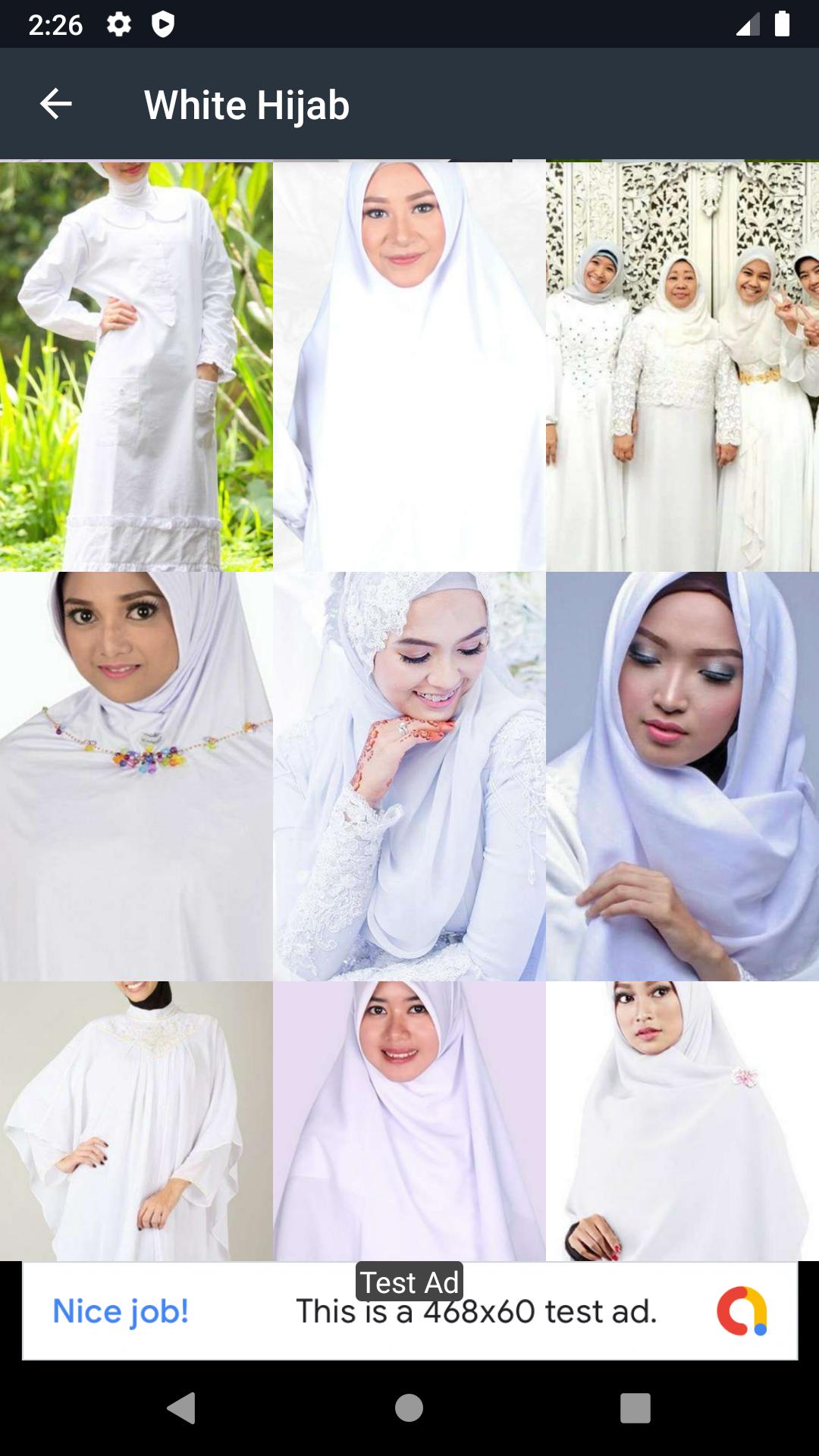 White Hijab Design