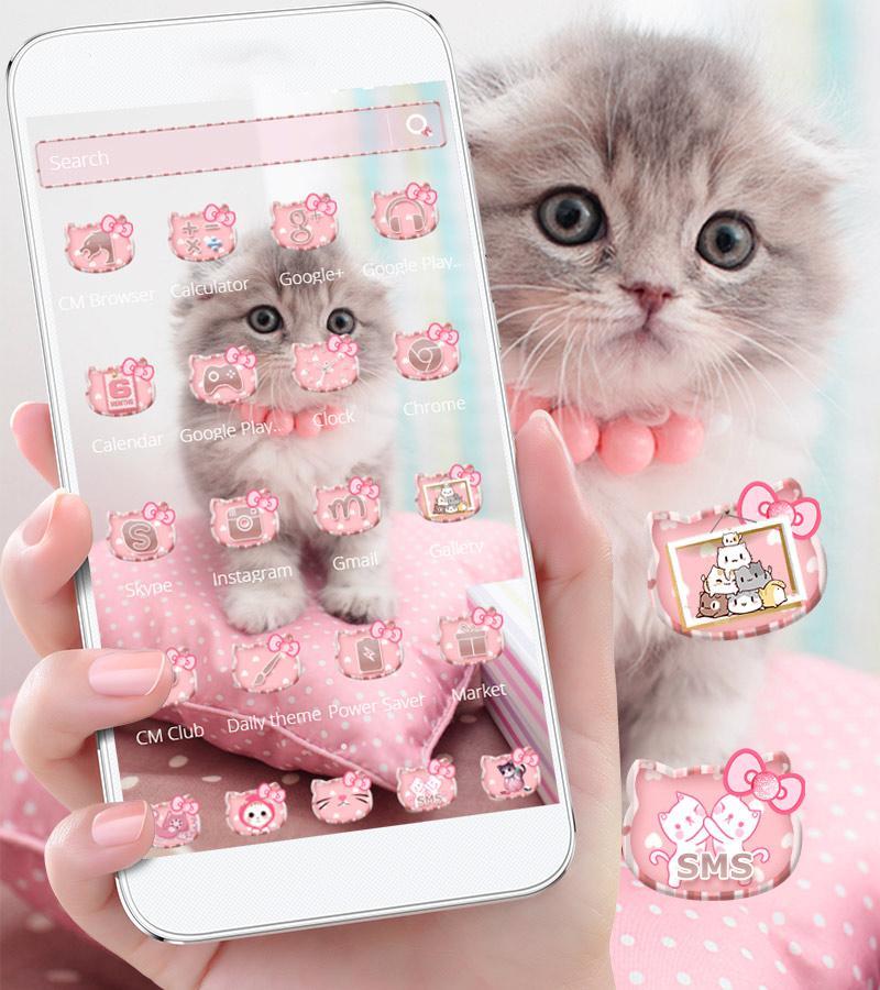 Pink Cute Kitty Cat Theme