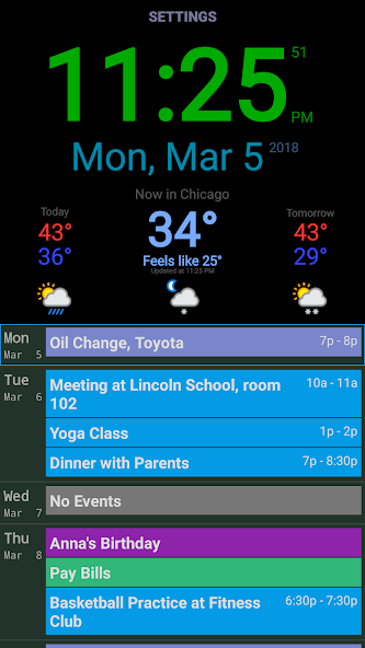 Calendar Wall App