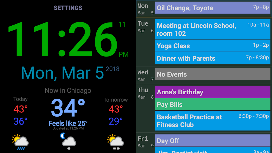 Calendar Wall App