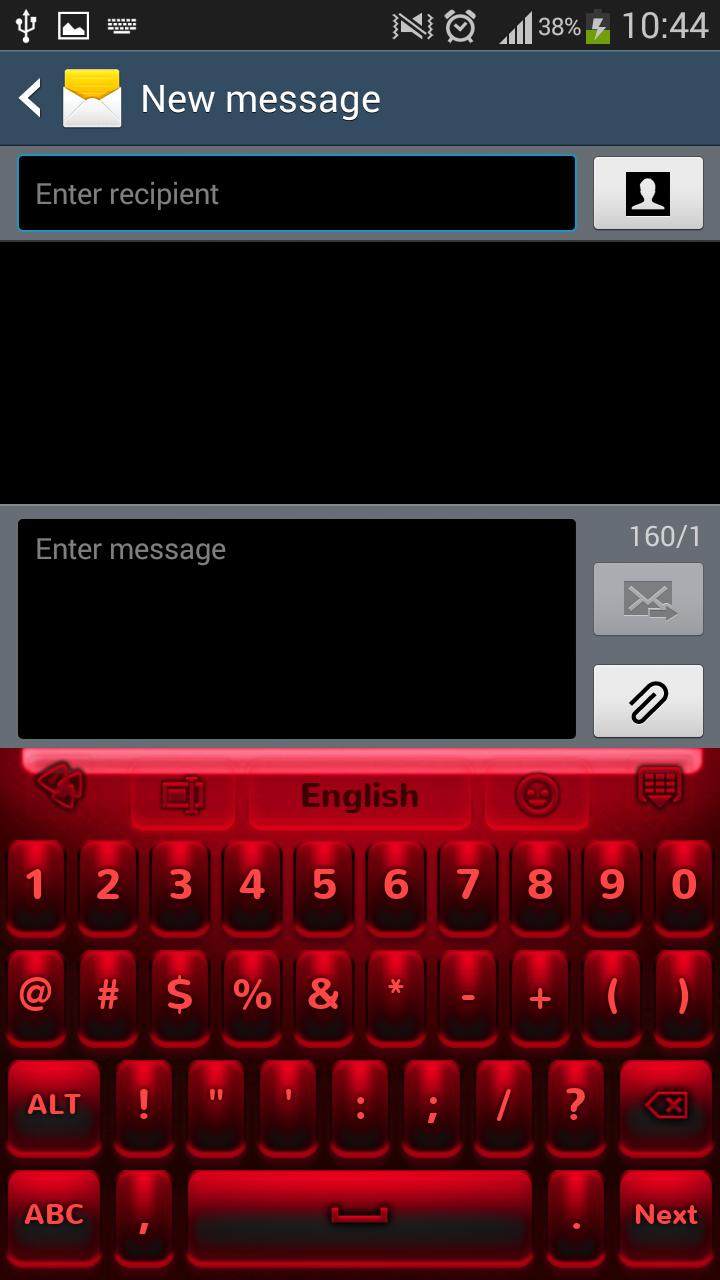 Red Neon Keyboard