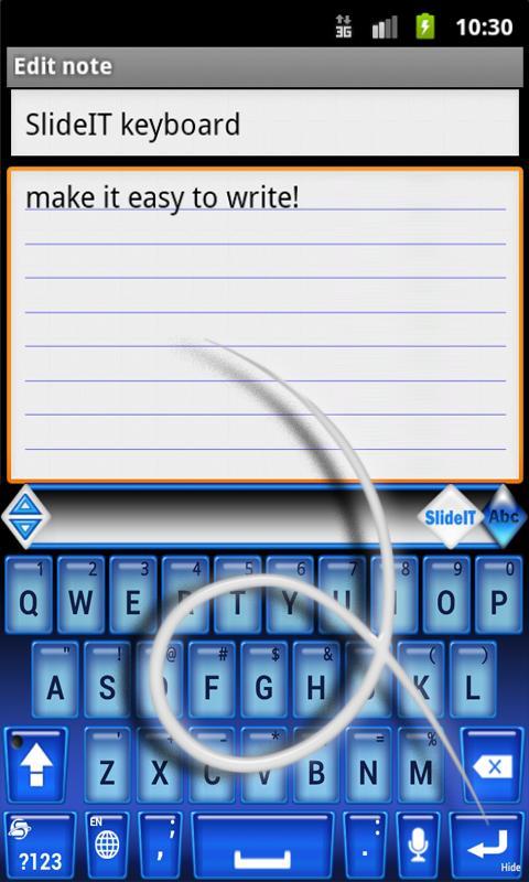 SlideIT Blue Neon Skin