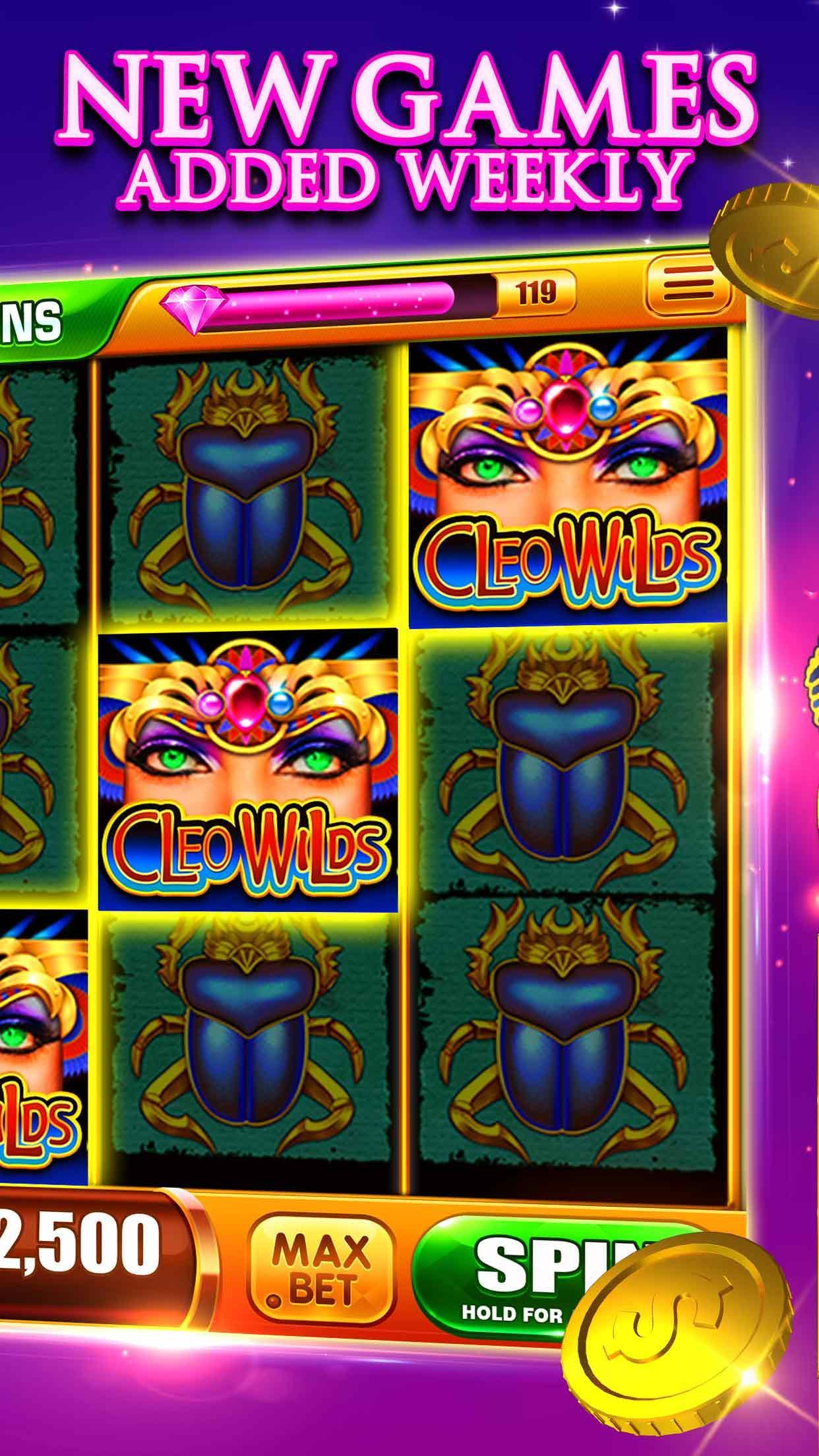 Slots! Cleo Wilds Slot Machines & Casino Games