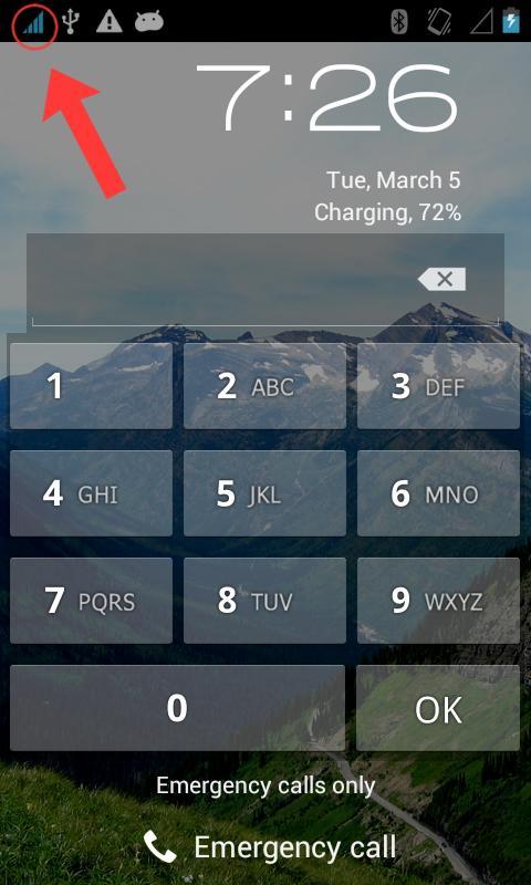 Signal level notification