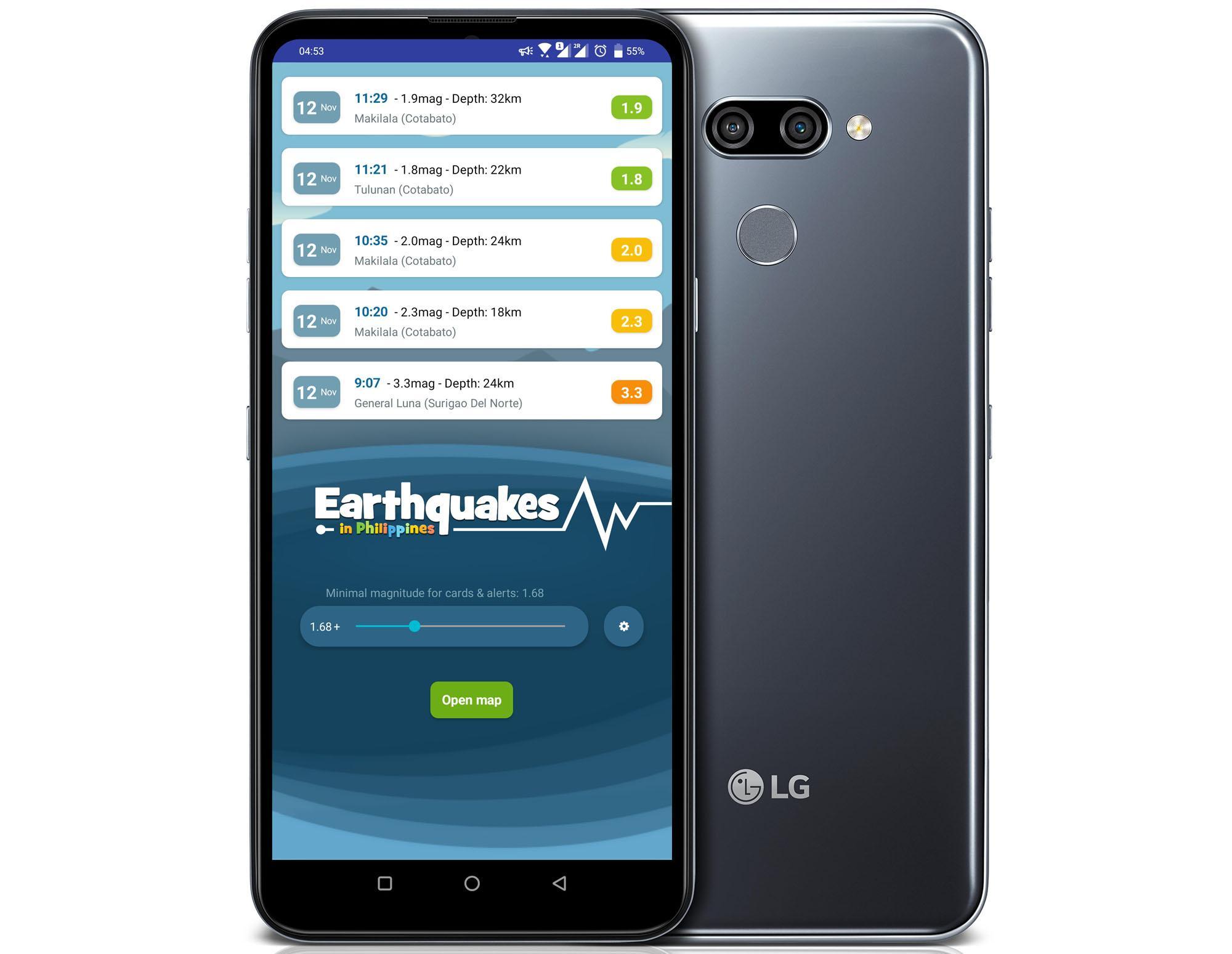 Earthquake monitor Philippines