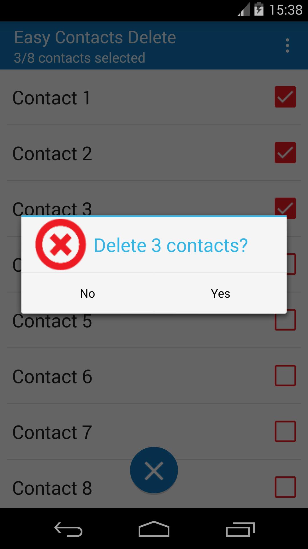 Easy Contacts Delete