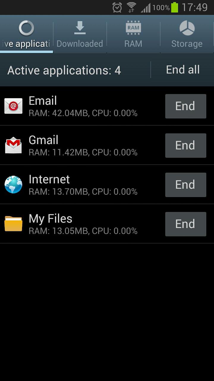 Task Manager S4 Shortcut