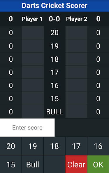 Darts Cricket Scorer