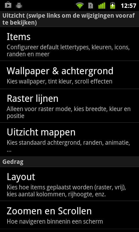 Lightning Launcher  Nederlands