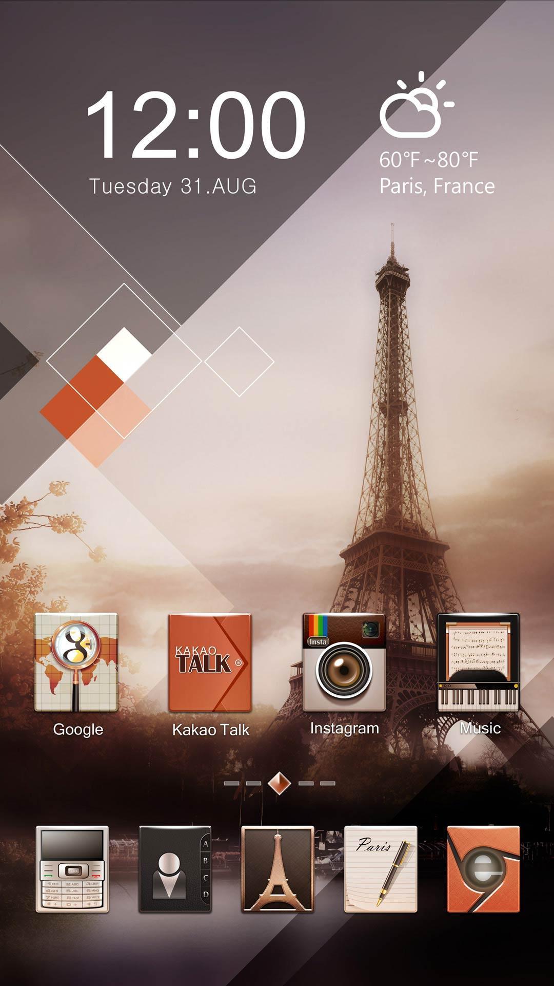 Paris Style GO Launcher Theme