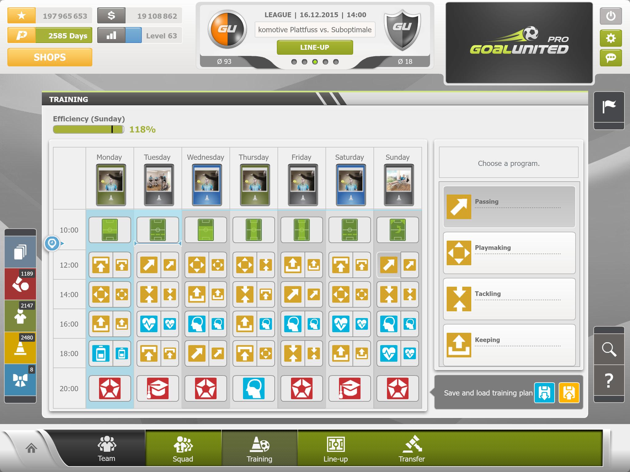 goalunited PRO soccer manager