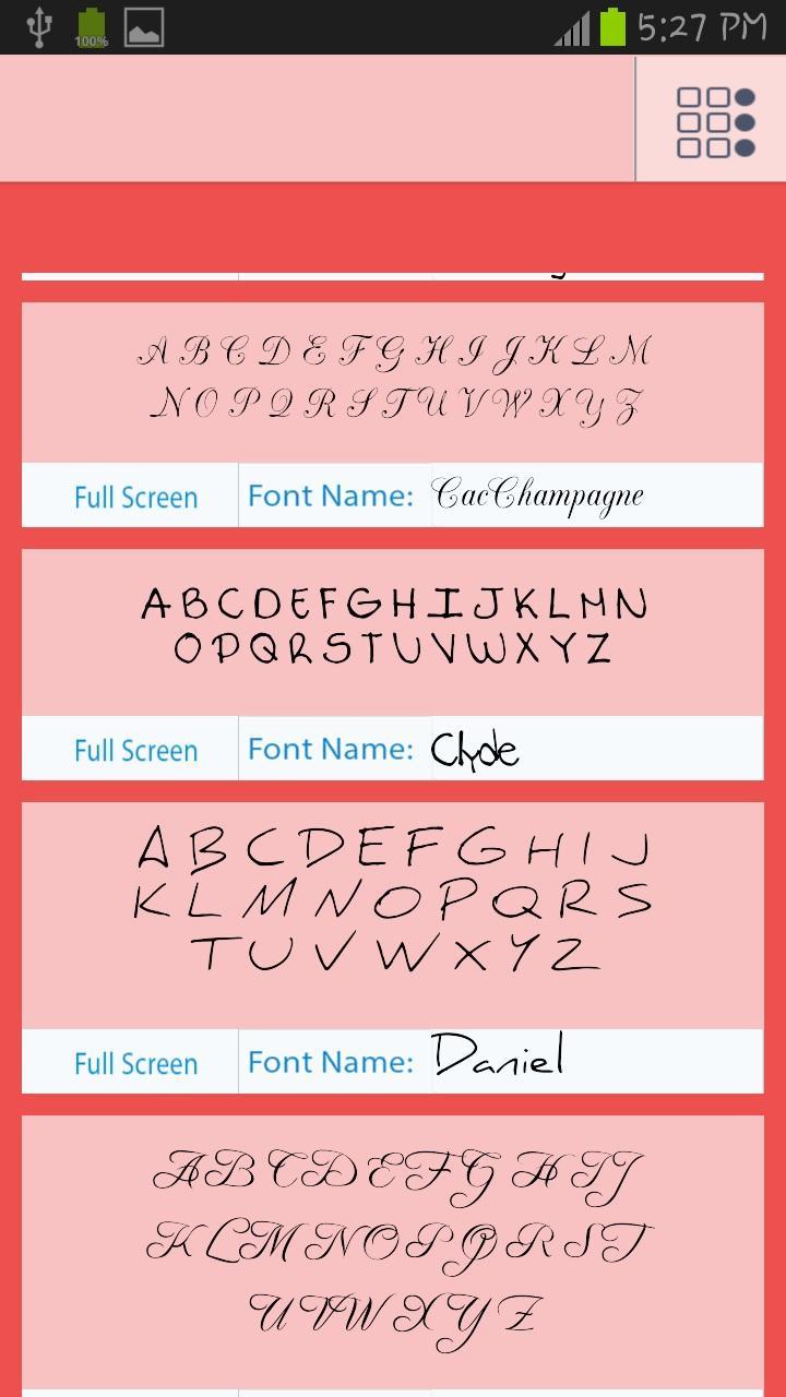 Handwriting Fonts for S4