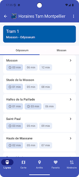 Horaires TAM Montpellier