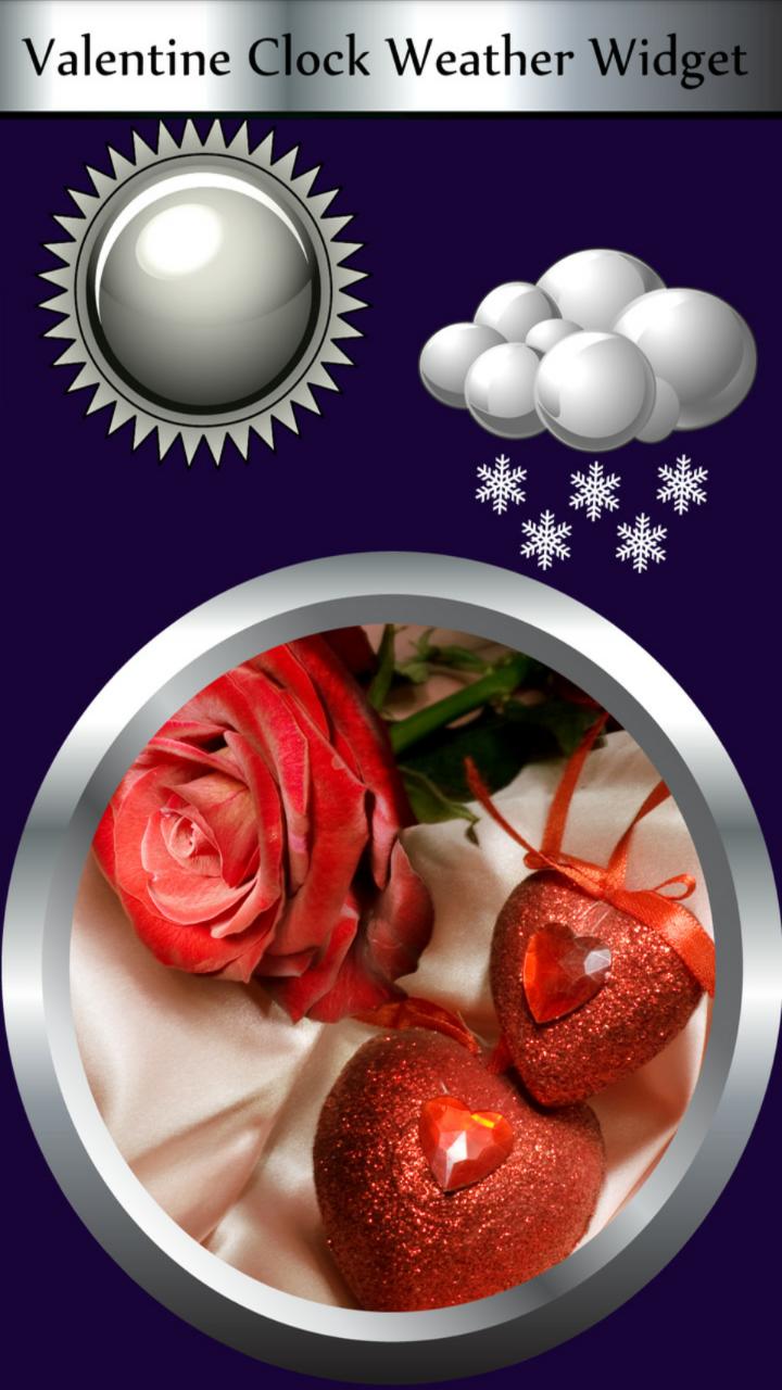Valentine Clock Weather Widget