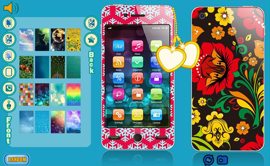 Social media phone dress up