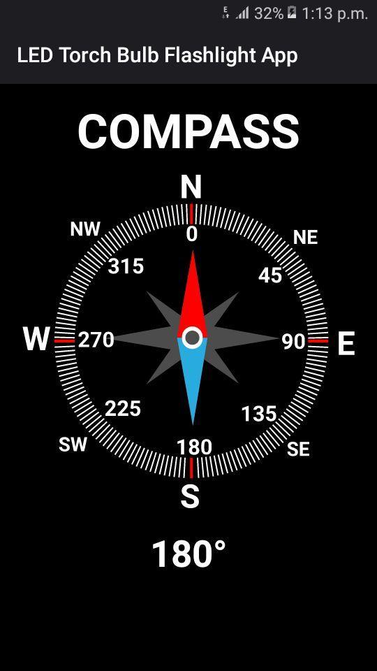 Compass, Torch light flash for